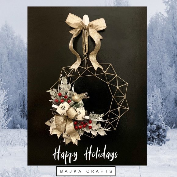 Hand Crafted Other - Handmade Holiday Wreath.